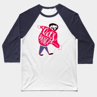 Let's Dance Party Monster: Funny Socially Awkward Creature Baseball T-Shirt